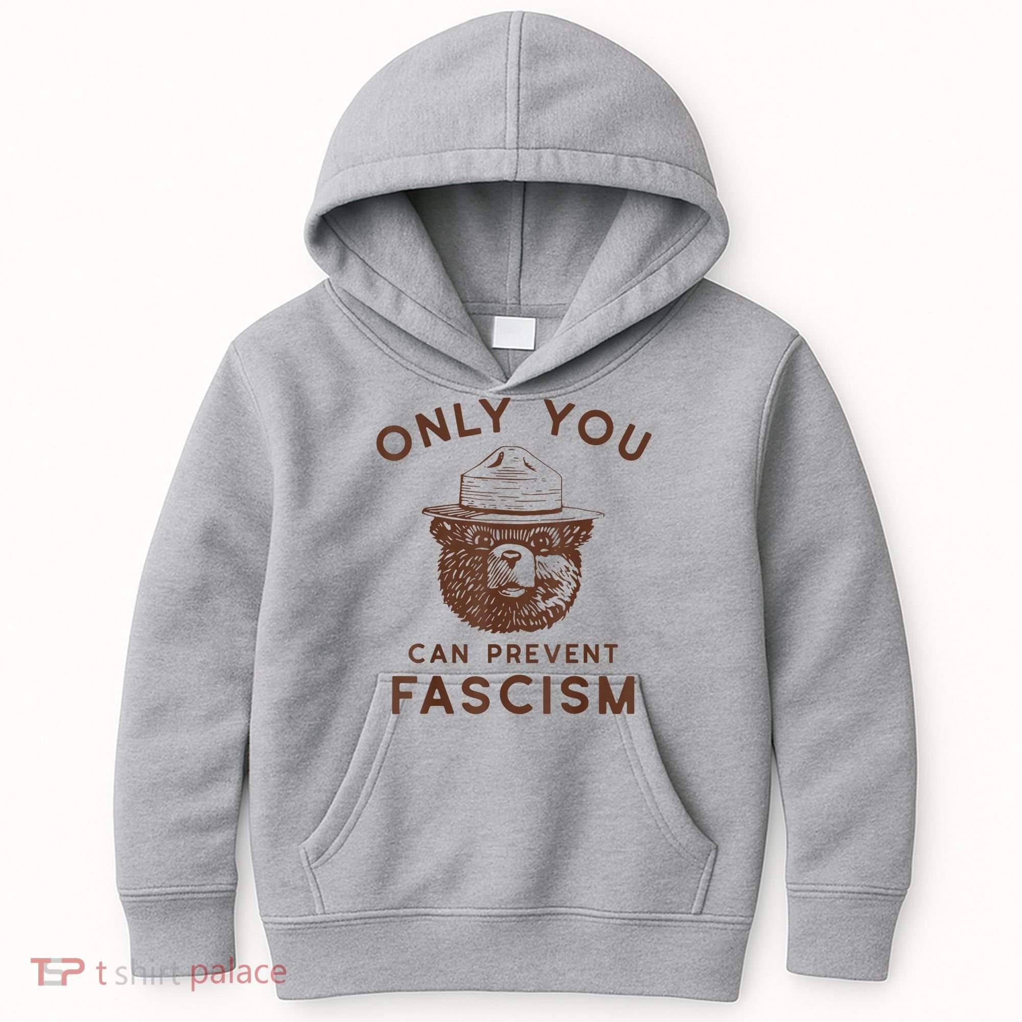 Only You Can Prevent Fascism Bear Kids Hoodie