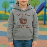 Only You Can Prevent Fascism Bear Kids Hoodie thumb 3
