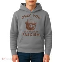 Only You Can Prevent Fascism Bear Kids Hoodie thumb 4