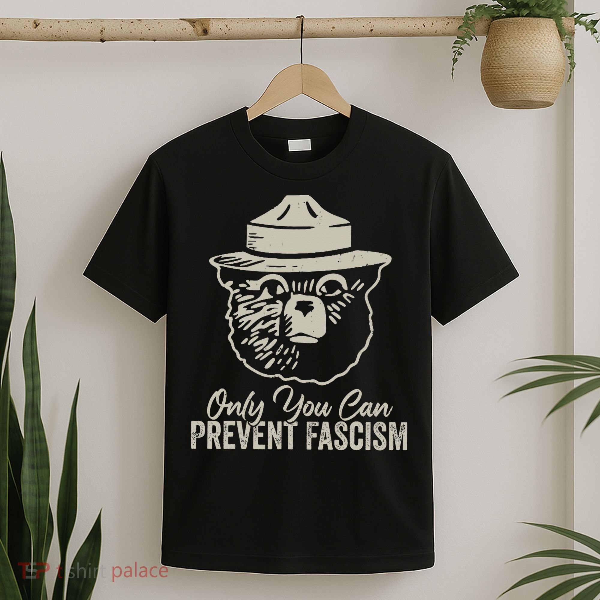 Only You Can Prevent Fascism Bear Resist National Parks T-Shirt