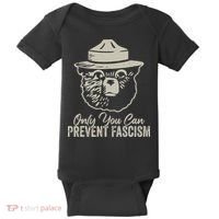 Only You Can Prevent Fascism Bear Resist National Parks Baby Bodysuit thumb 0