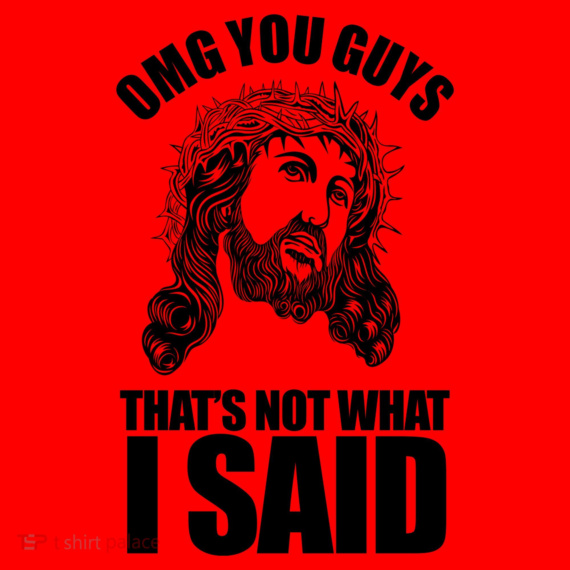 Omg You Guys That Not What I Said Funny Jesus Santa Hat
