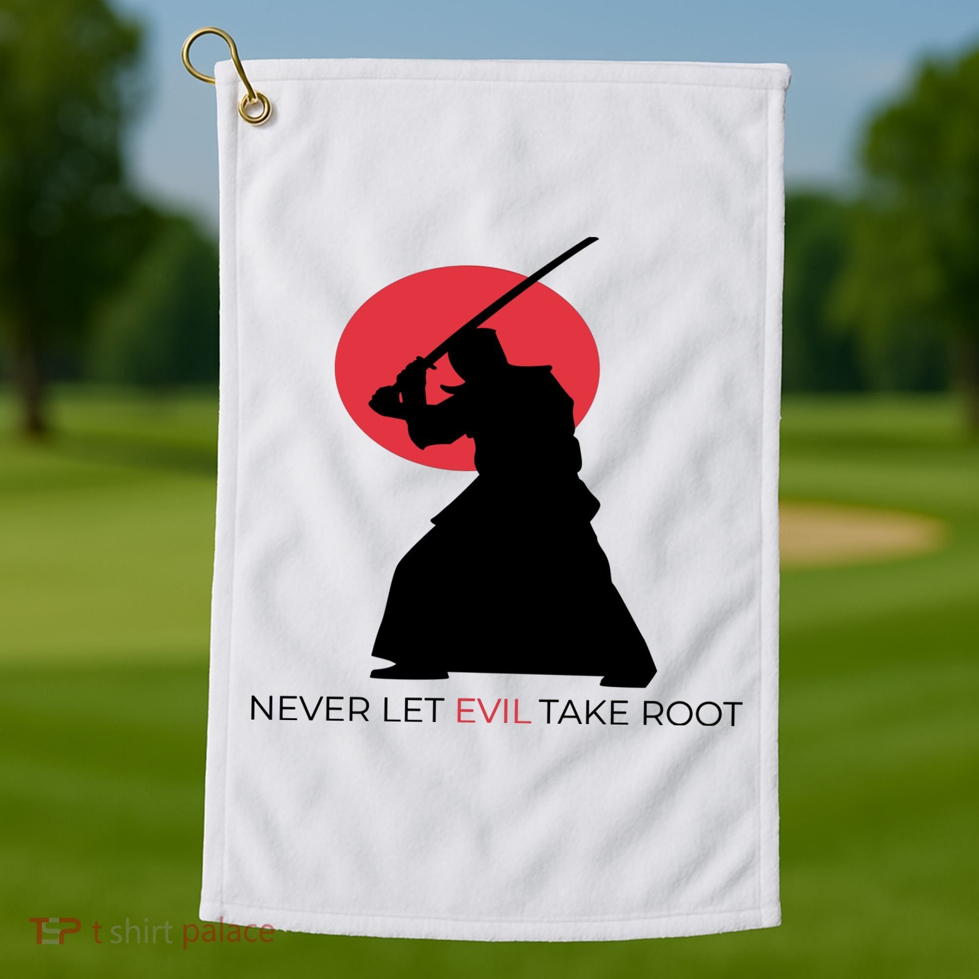 Otoya Yamaguchi Never Let Evil Take Root Golf Towel