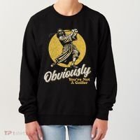 Obviously YouRe Not A Golfer Funny Dude Retro Women's Sweatshirt thumb 0