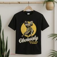 Obviously YouRe Not A Golfer Funny Dude Retro T-Shirt thumb 2