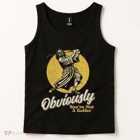 Obviously YouRe Not A Golfer Funny Dude Retro Tank Top thumb 2
