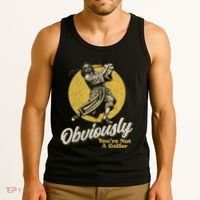 Obviously YouRe Not A Golfer Funny Dude Retro Tank Top thumb 3