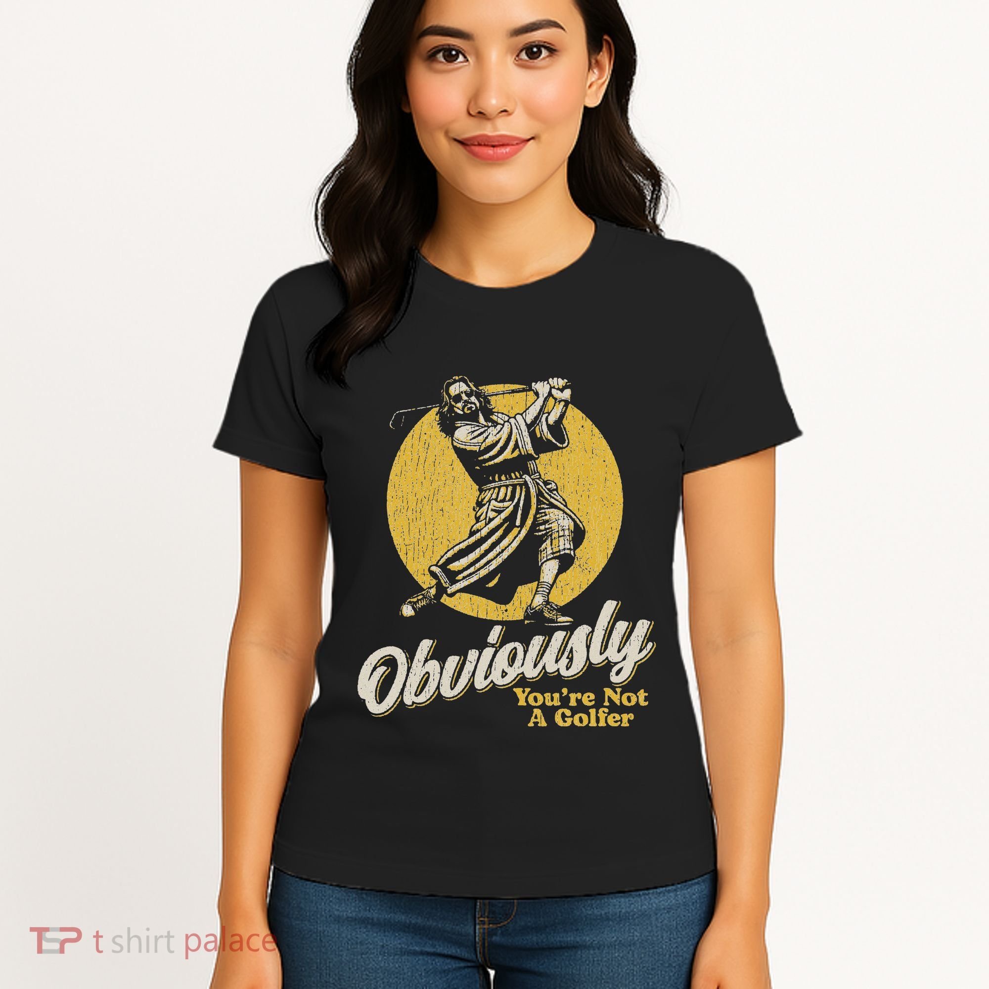Obviously YouRe Not A Golfer Funny Dude Retro Women's T-Shirt