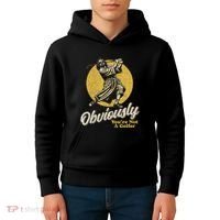 Obviously YouRe Not A Golfer Funny Dude Retro Kids Hoodie thumb 4