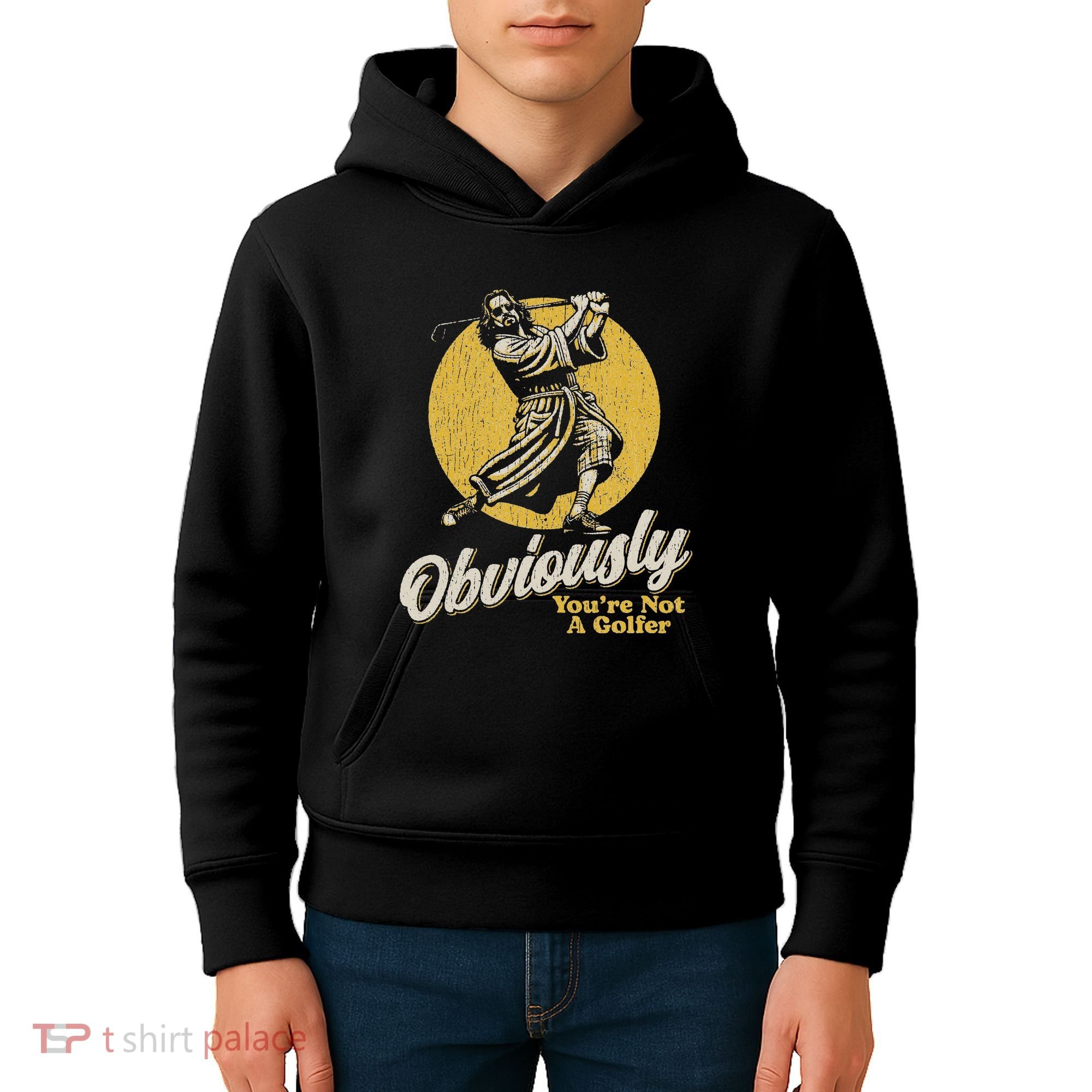 Obviously YouRe Not A Golfer Funny Dude Retro Kids Hoodie
