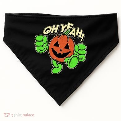 Oh Yeah! Pumpkin Man USA-Made Doggie Bandana