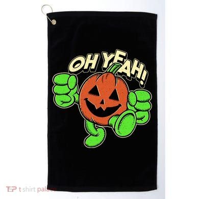 Oh Yeah! Pumpkin Man Golf Towel