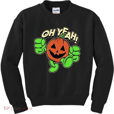 Oh Yeah! Pumpkin Man Kids Sweatshirt