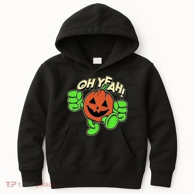 Oh Yeah! Pumpkin Man Kids Hoodie
