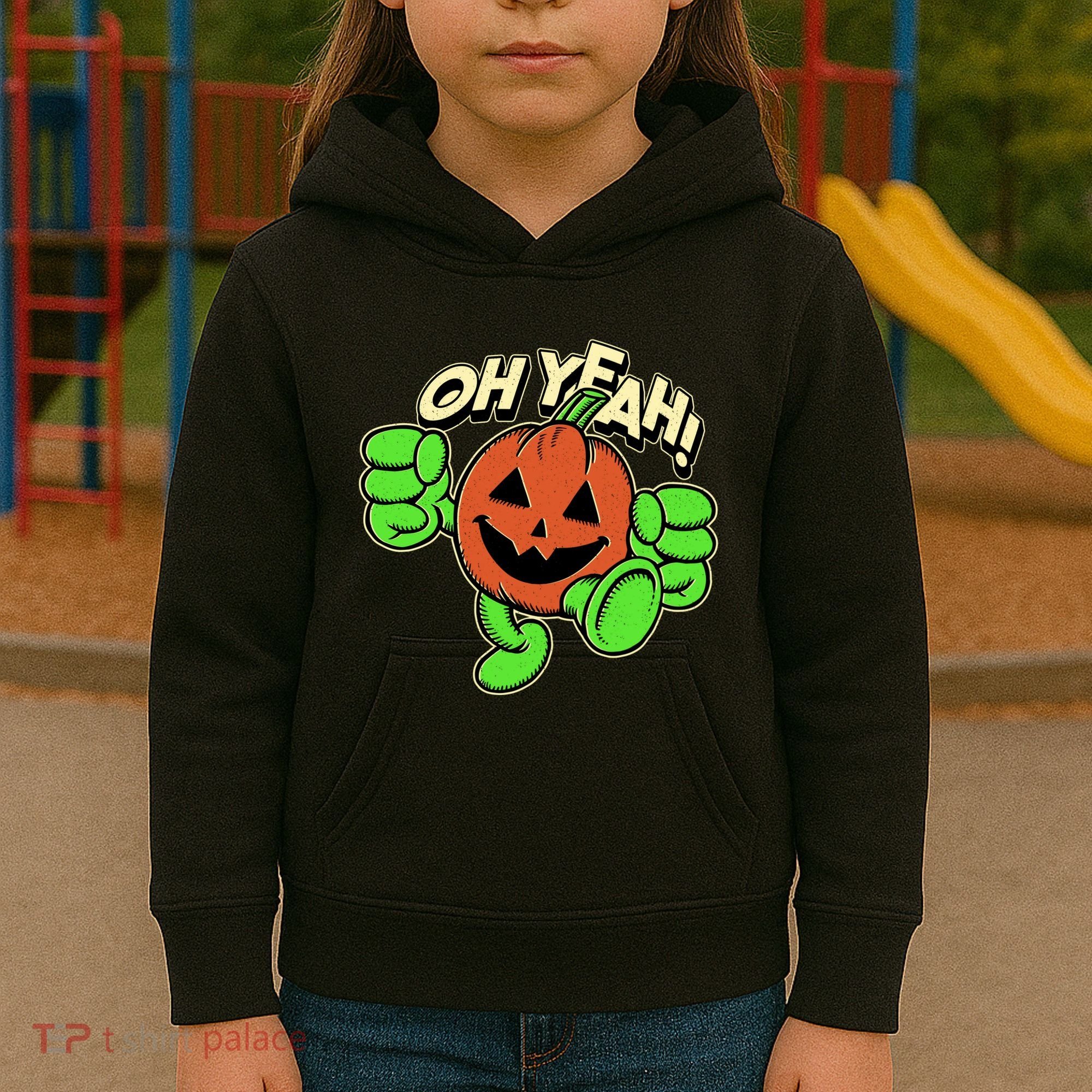 Oh Yeah! Pumpkin Man Kids Hoodie