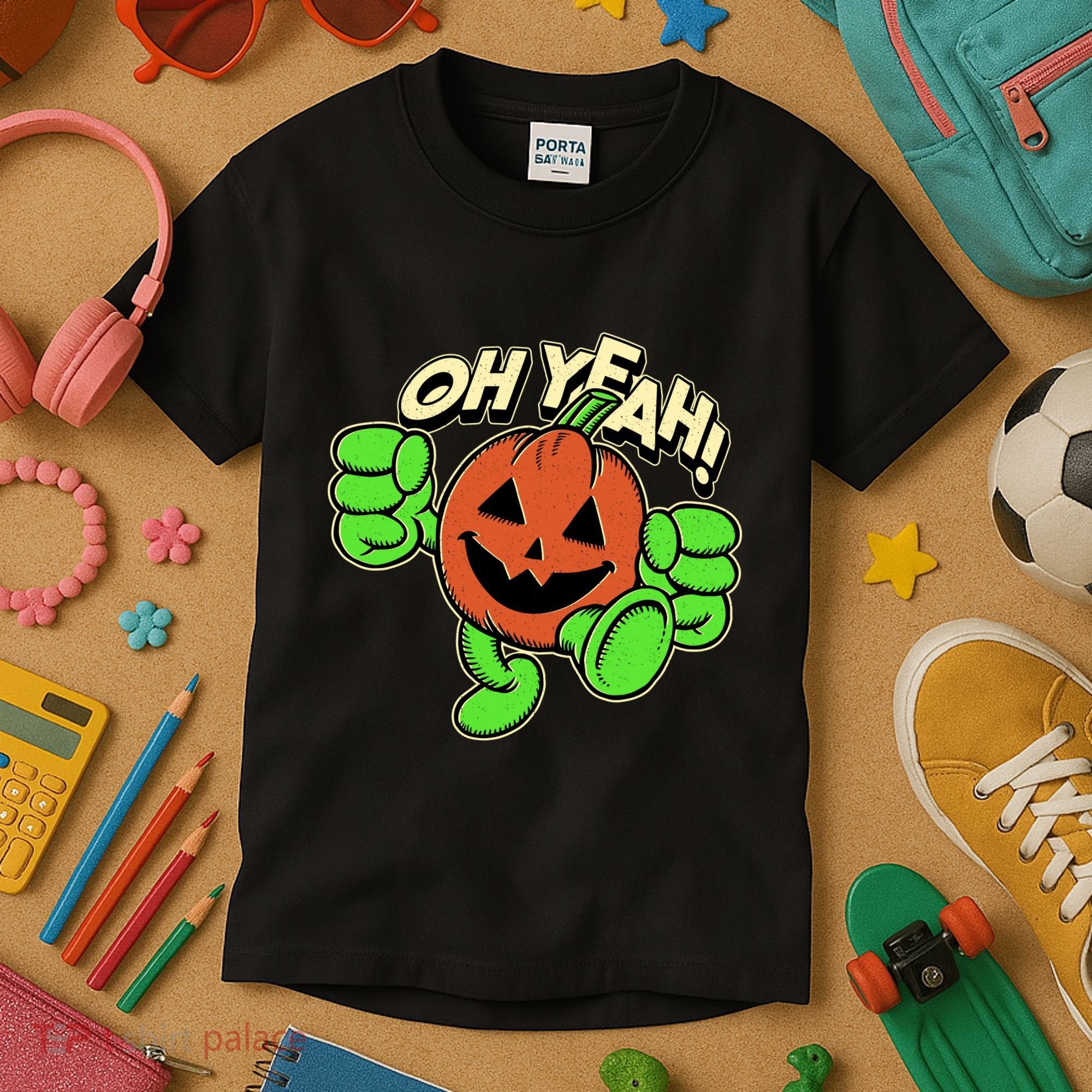 Oh Yeah! Pumpkin Man Kids T-Shirt