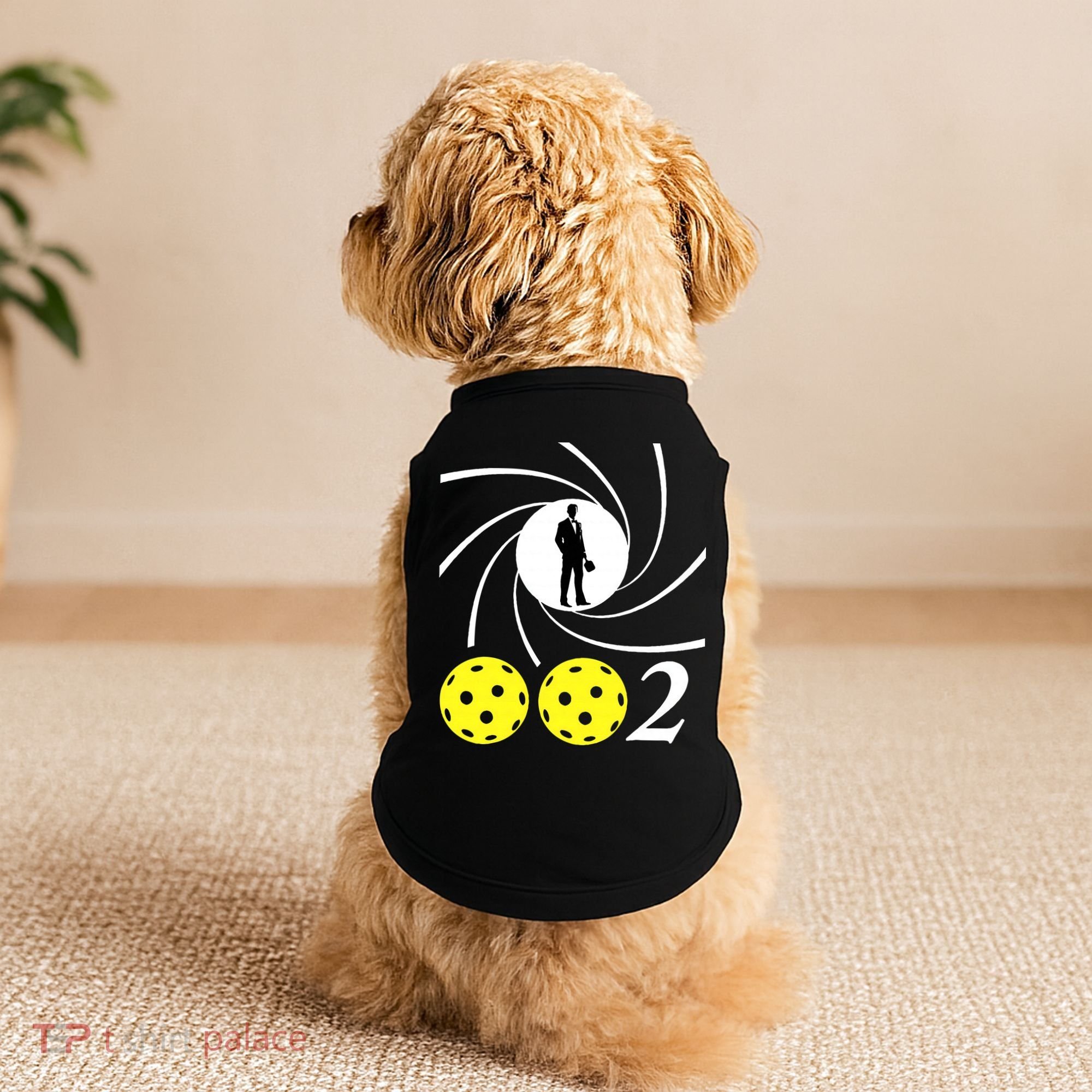 Pickleball 002 002 Spy Parody Funny Pickleball Doggie Tank