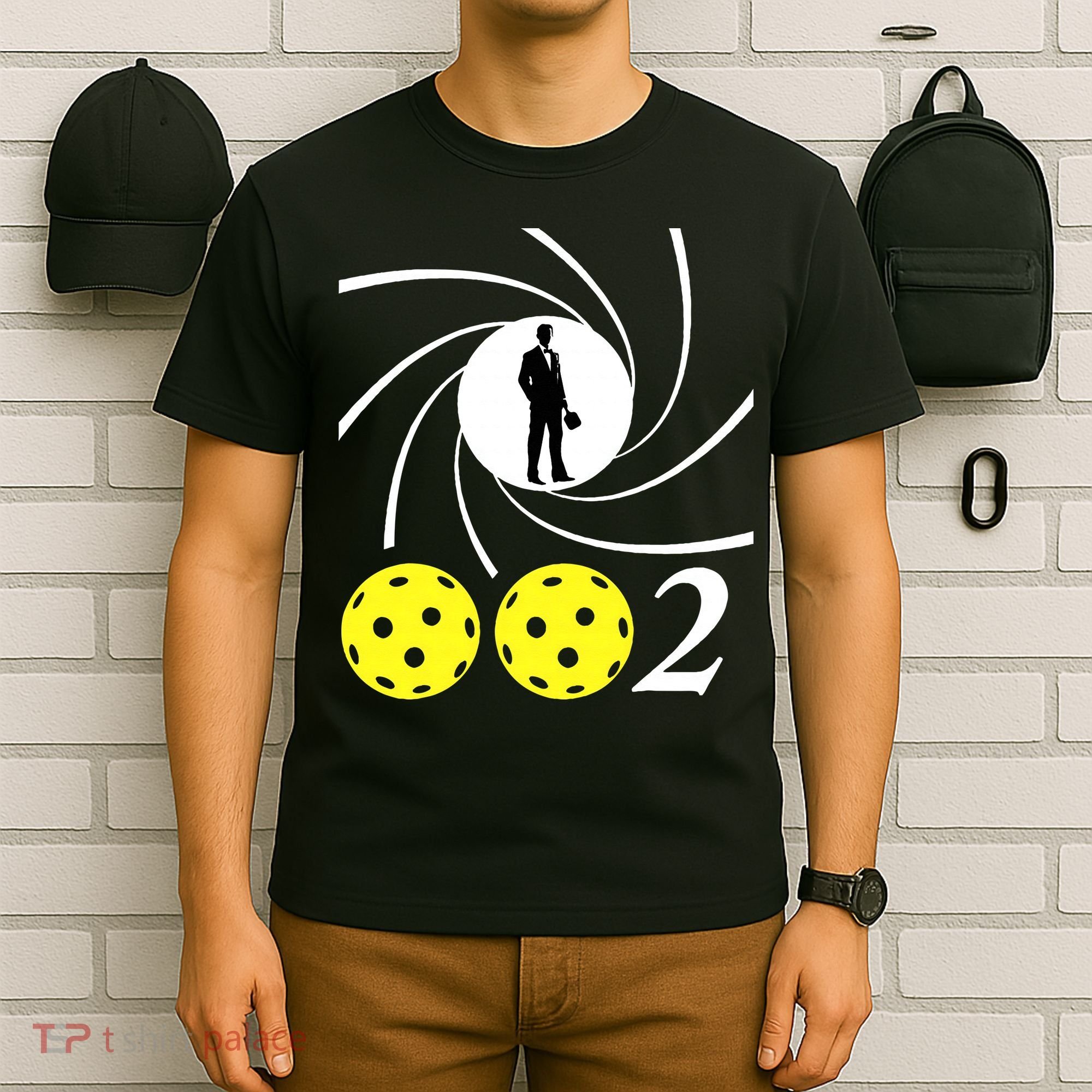 Pickleball 002 002 Spy Parody Funny Pickleball T-Shirt