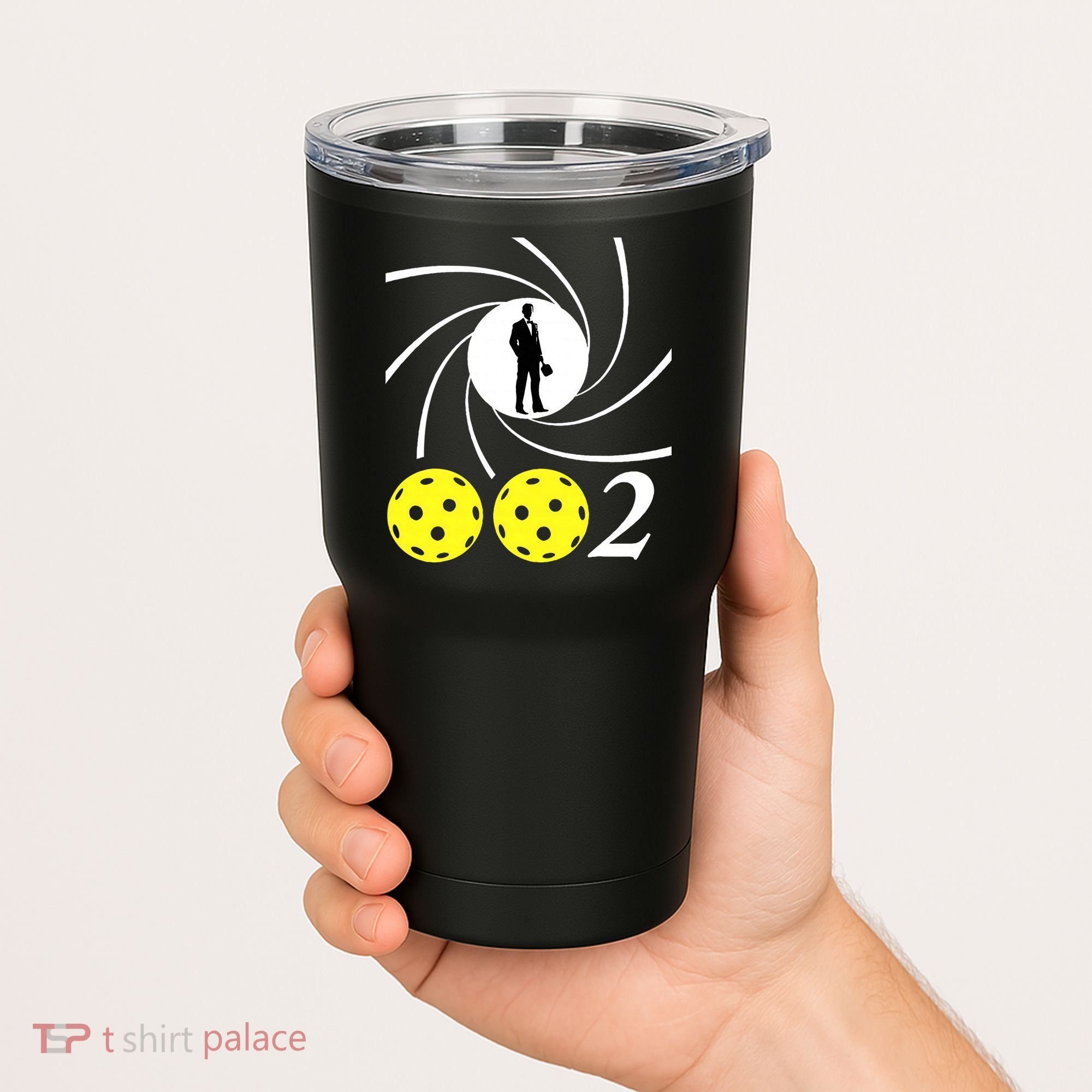 Pickleball 002 002 Spy Parody Funny Pickleball Tumbler