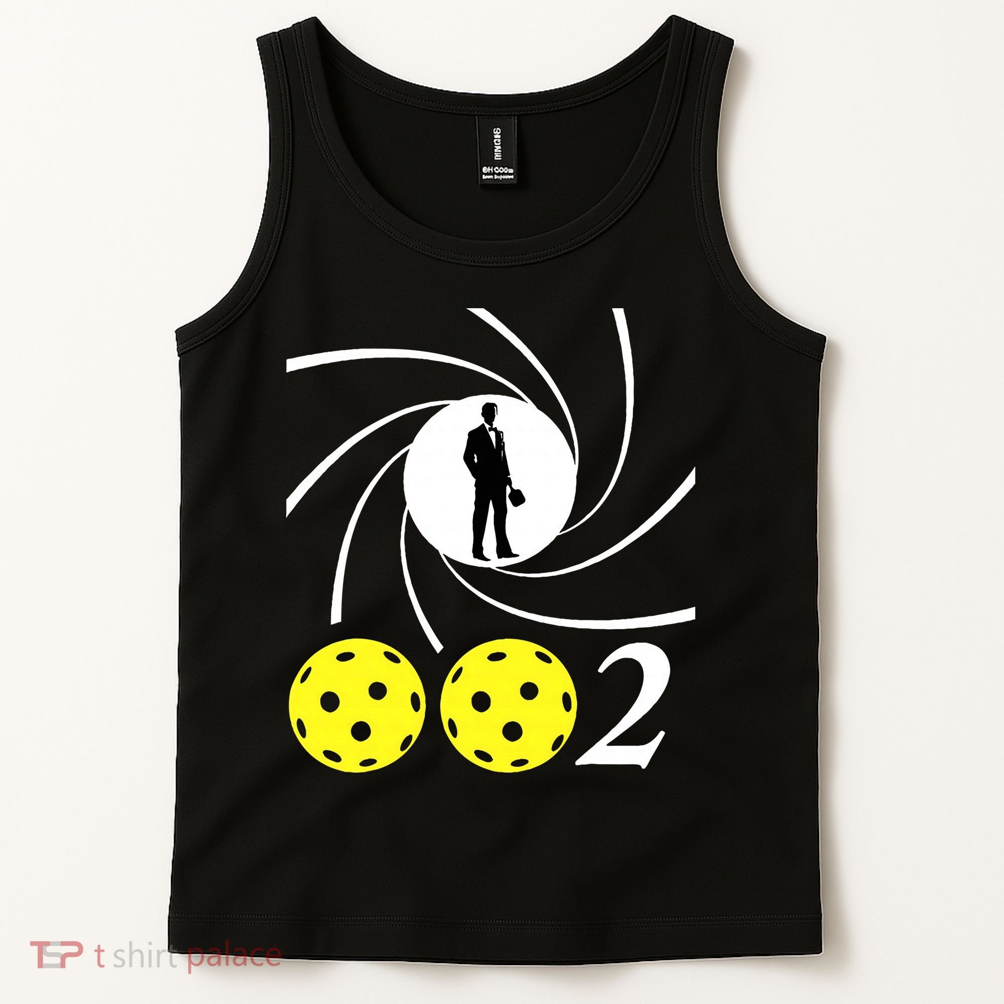 Pickleball 002 002 Spy Parody Funny Pickleball Tank Top