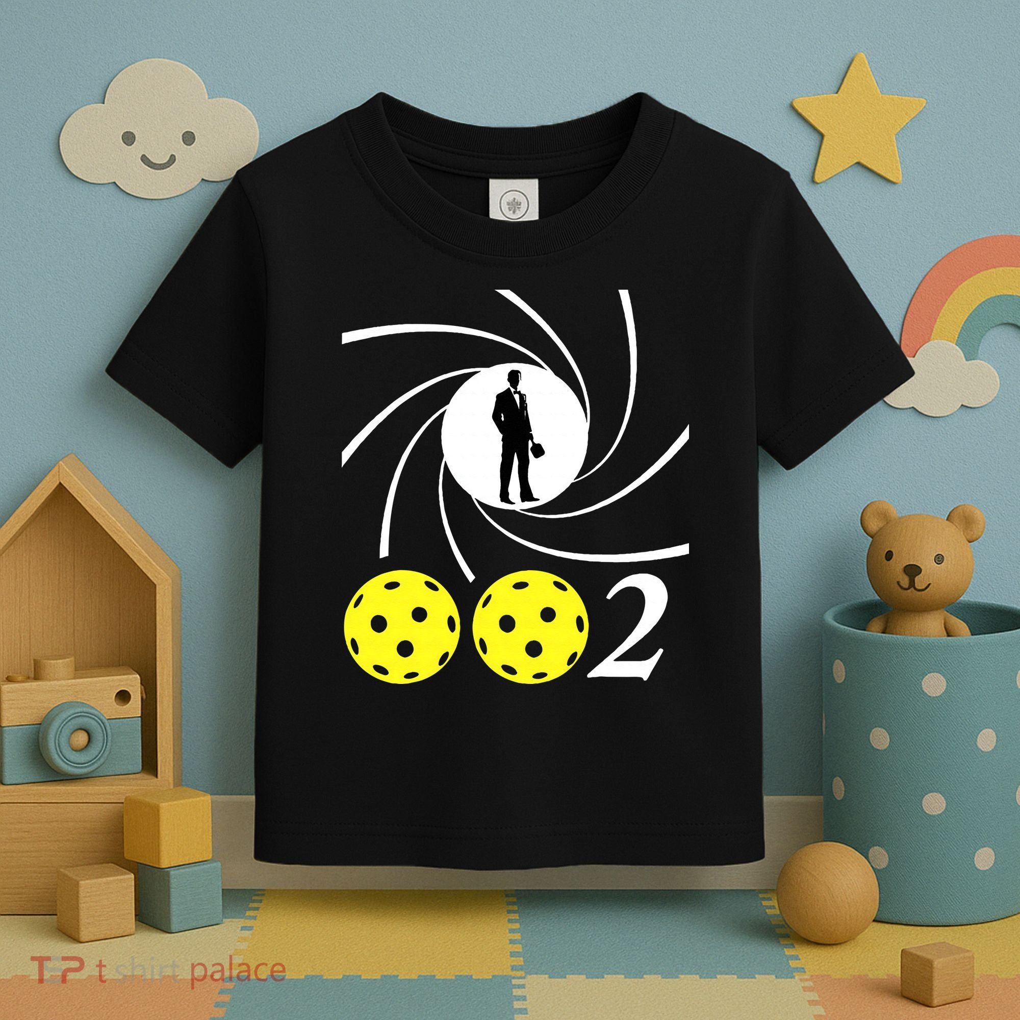 Pickleball 002 002 Spy Parody Funny Pickleball Toddler T-Shirt