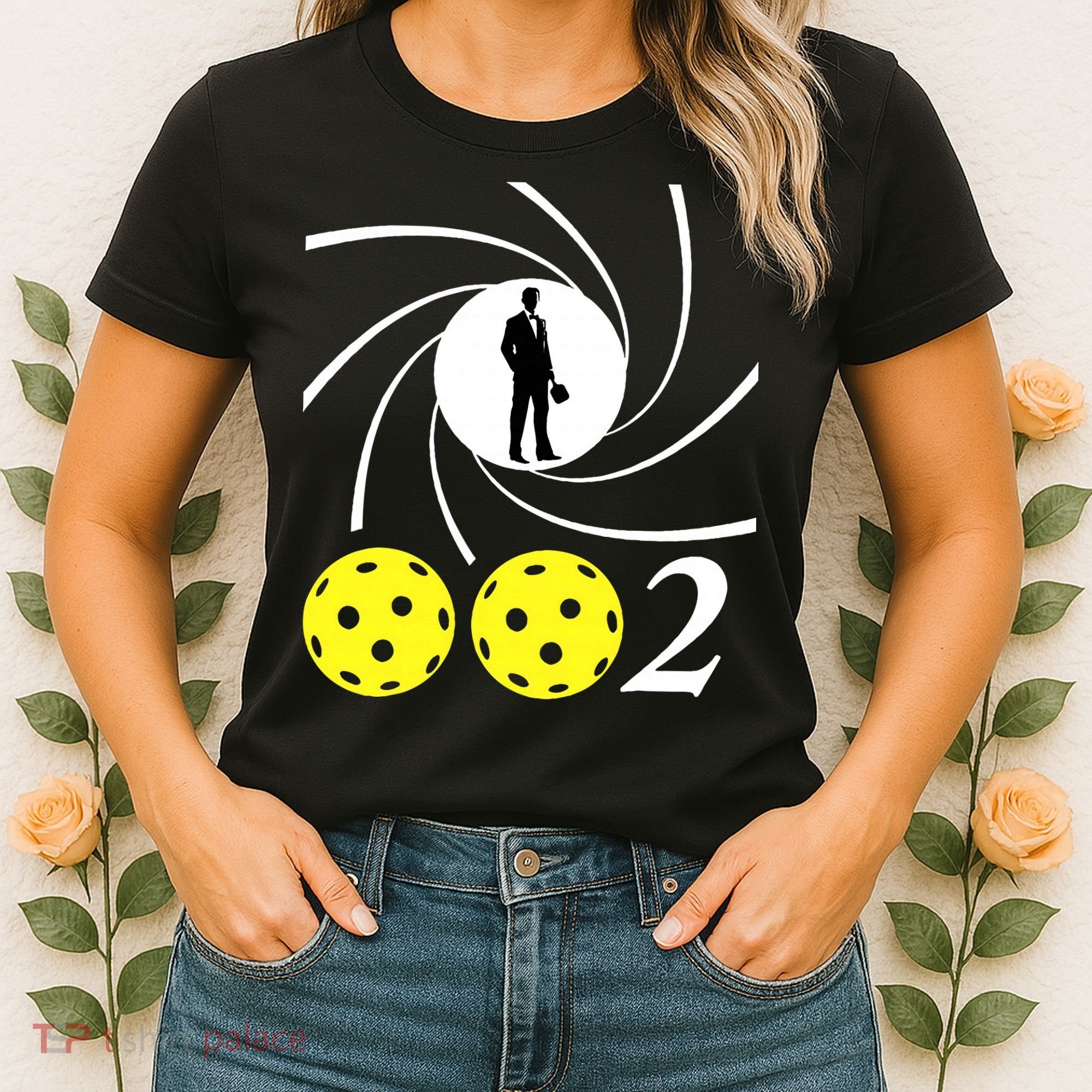 Pickleball 002 002 Spy Parody Funny Pickleball Women's T-Shirt