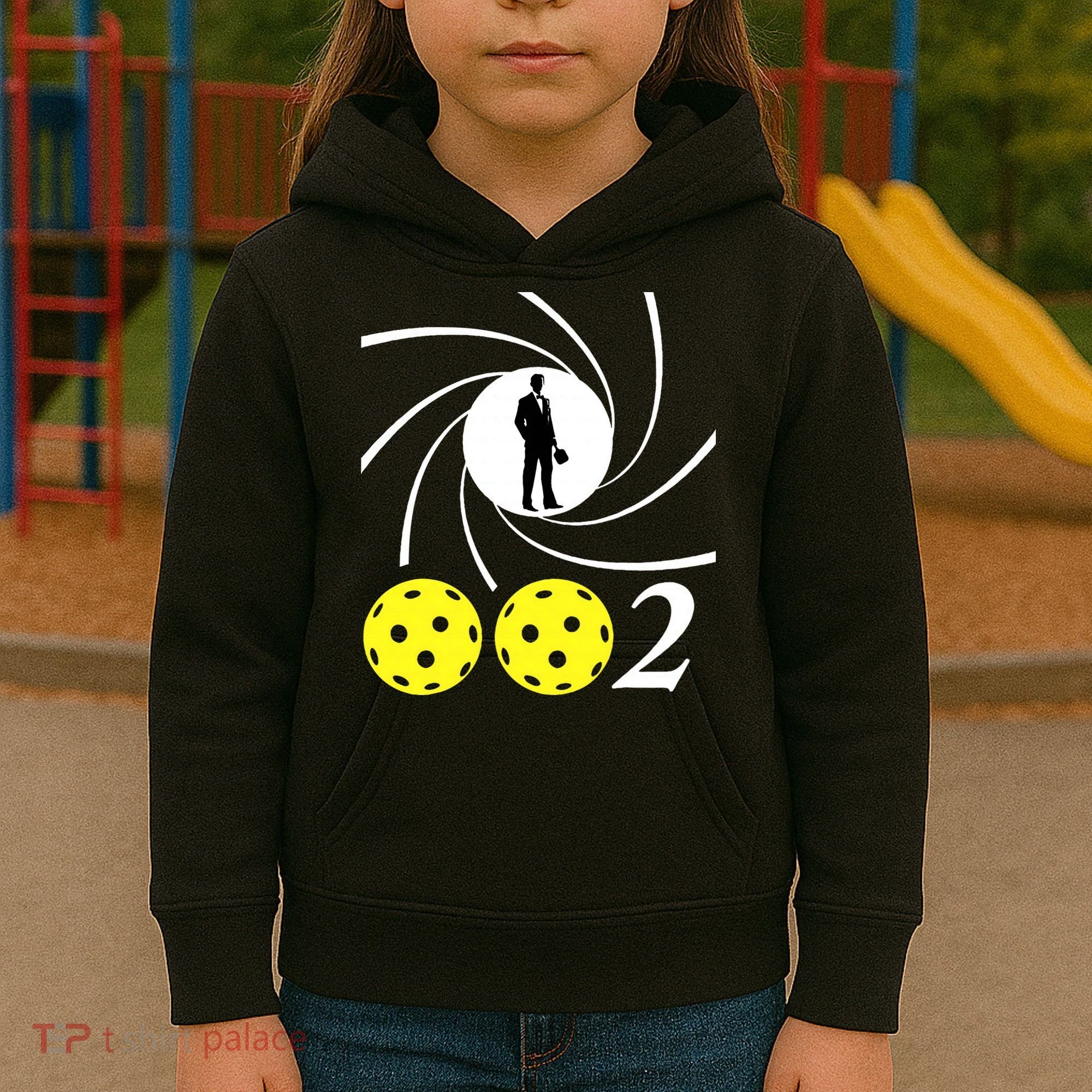 Pickleball 002 002 Spy Parody Funny Pickleball Kids Hoodie