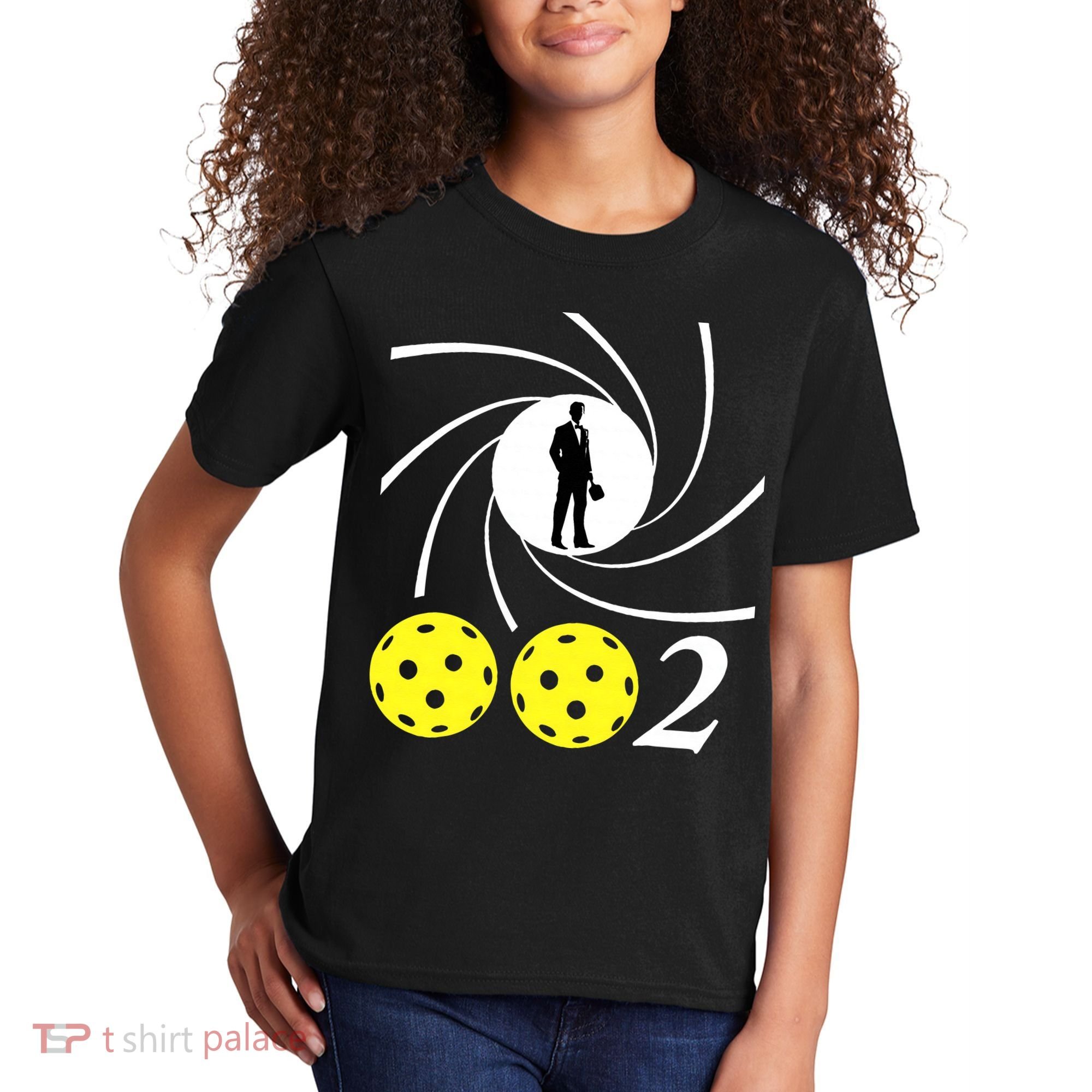 Pickleball 002 002 Spy Parody Funny Pickleball Kids T-Shirt