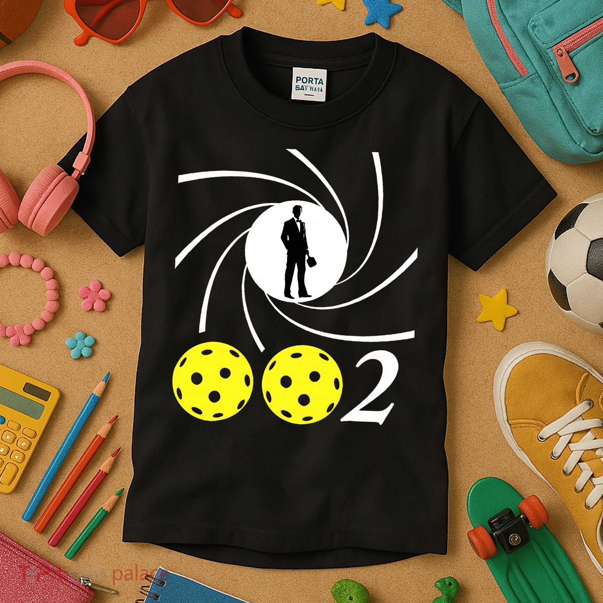 Pickleball 002 002 Spy Parody Funny Pickleball Kids T-Shirt
