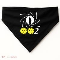 Pickleball 002 0 0 2 Spy Parody Funny Pickleball USA-Made Doggie Bandana thumb 0