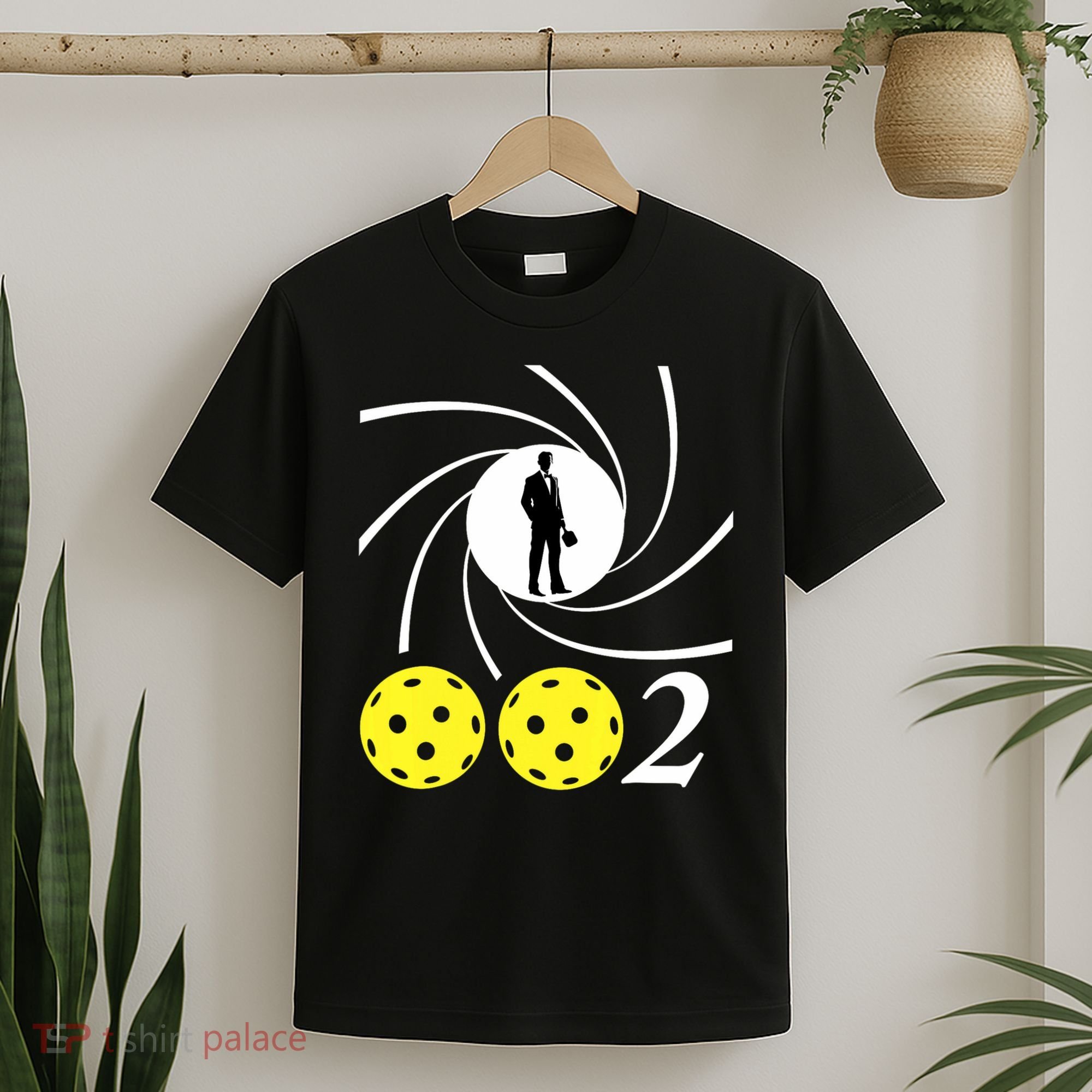 Pickleball 002 0 0 2 Spy Parody Funny Pickleball T-Shirt