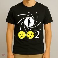Pickleball 002 0 0 2 Spy Parody Funny Pickleball T-Shirt thumb 3