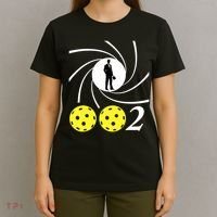 Pickleball 002 0 0 2 Spy Parody Funny Pickleball T-Shirt thumb 4