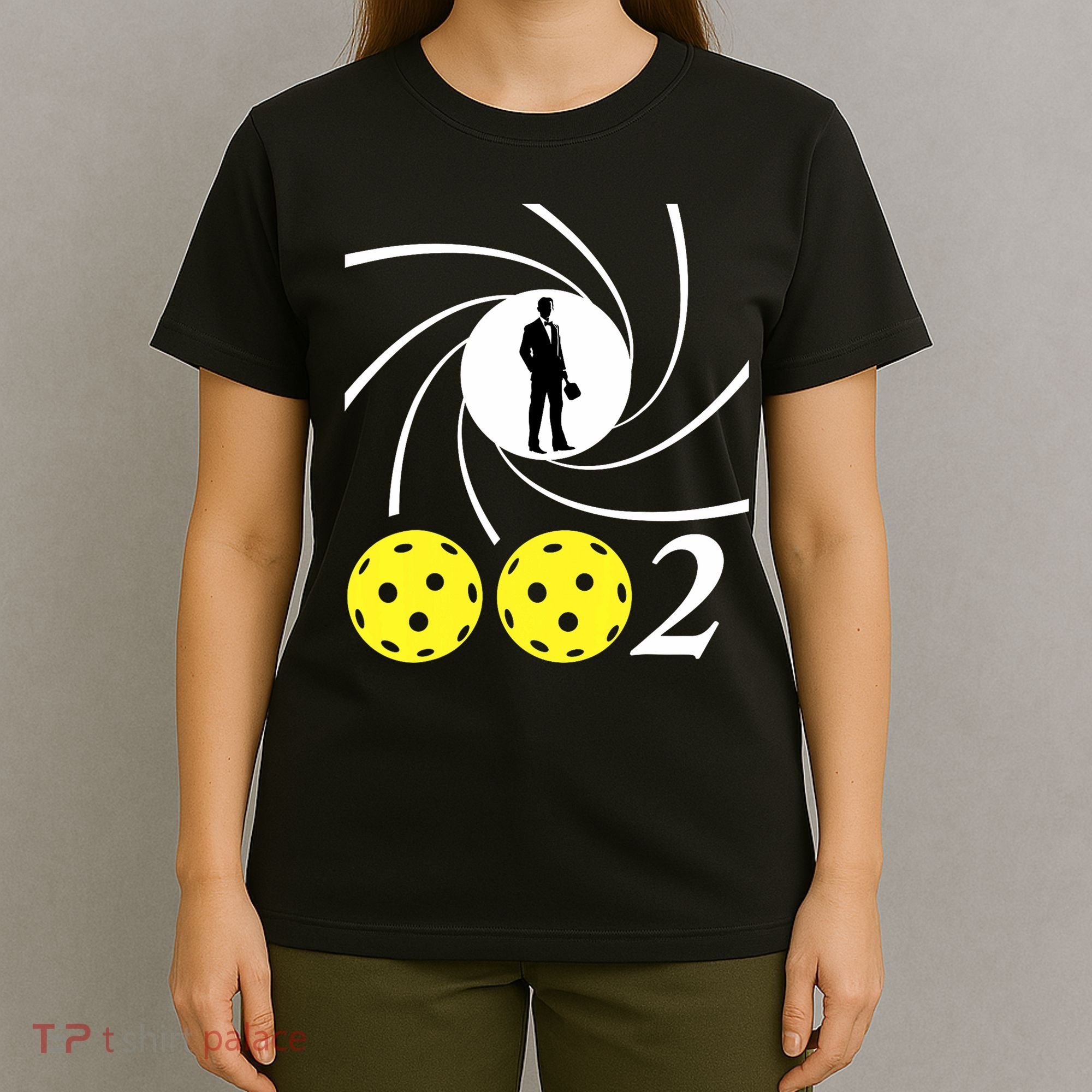 Pickleball 002 0 0 2 Spy Parody Funny Pickleball T-Shirt