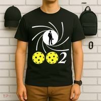 Pickleball 002 0 0 2 Spy Parody Funny Pickleball T-Shirt thumb 6