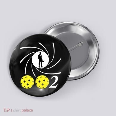 Pickleball 002 0 0 2 Spy Parody Funny Pickleball Button