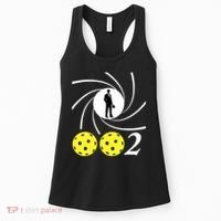 Pickleball 002 0 0 2 Spy Parody Funny Pickleball Women's Tank Top thumb 0