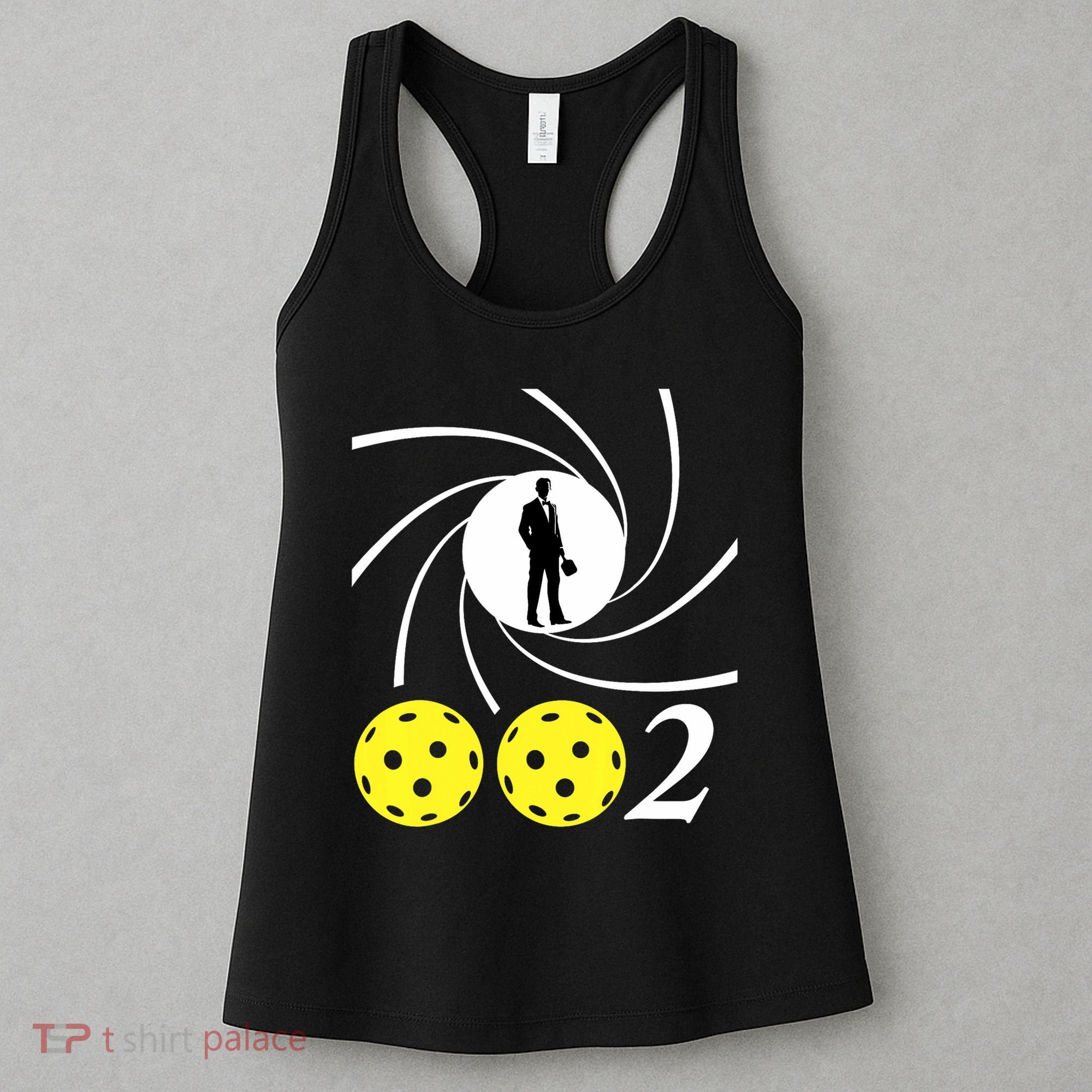Pickleball 002 0 0 2 Spy Parody Funny Pickleball Women's Tank Top