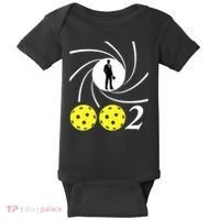 Pickleball 002 0 0 2 Spy Parody Funny Pickleball Baby Bodysuit thumb 0