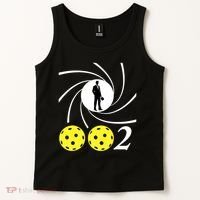 Pickleball 002 0 0 2 Spy Parody Funny Pickleball Tank Top thumb 2