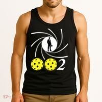Pickleball 002 0 0 2 Spy Parody Funny Pickleball Tank Top thumb 3