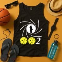 Pickleball 002 0 0 2 Spy Parody Funny Pickleball Tank Top thumb 4