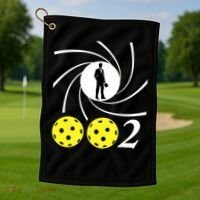 Pickleball 002 0 0 2 Spy Parody Funny Pickleball Golf Towel thumb 1