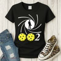 Pickleball 002 0 0 2 Spy Parody Funny Pickleball Women's T-Shirt thumb 3