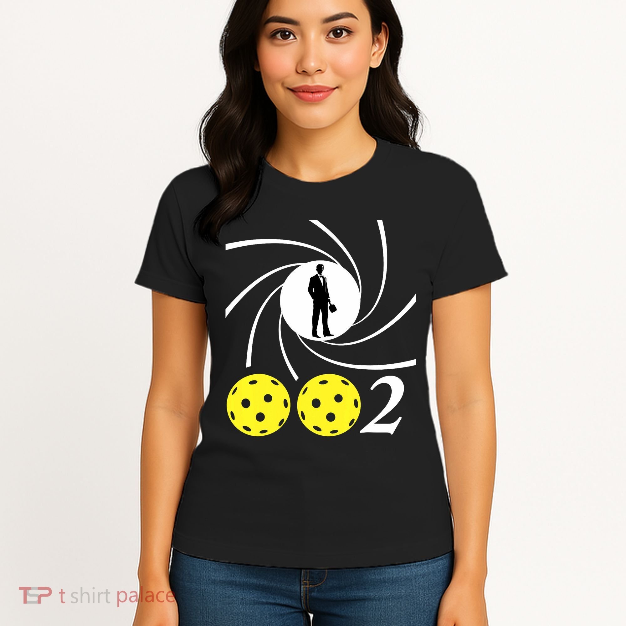 Pickleball 002 0 0 2 Spy Parody Funny Pickleball Women's T-Shirt