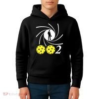 Pickleball 002 0 0 2 Spy Parody Funny Pickleball Kids Hoodie thumb 4