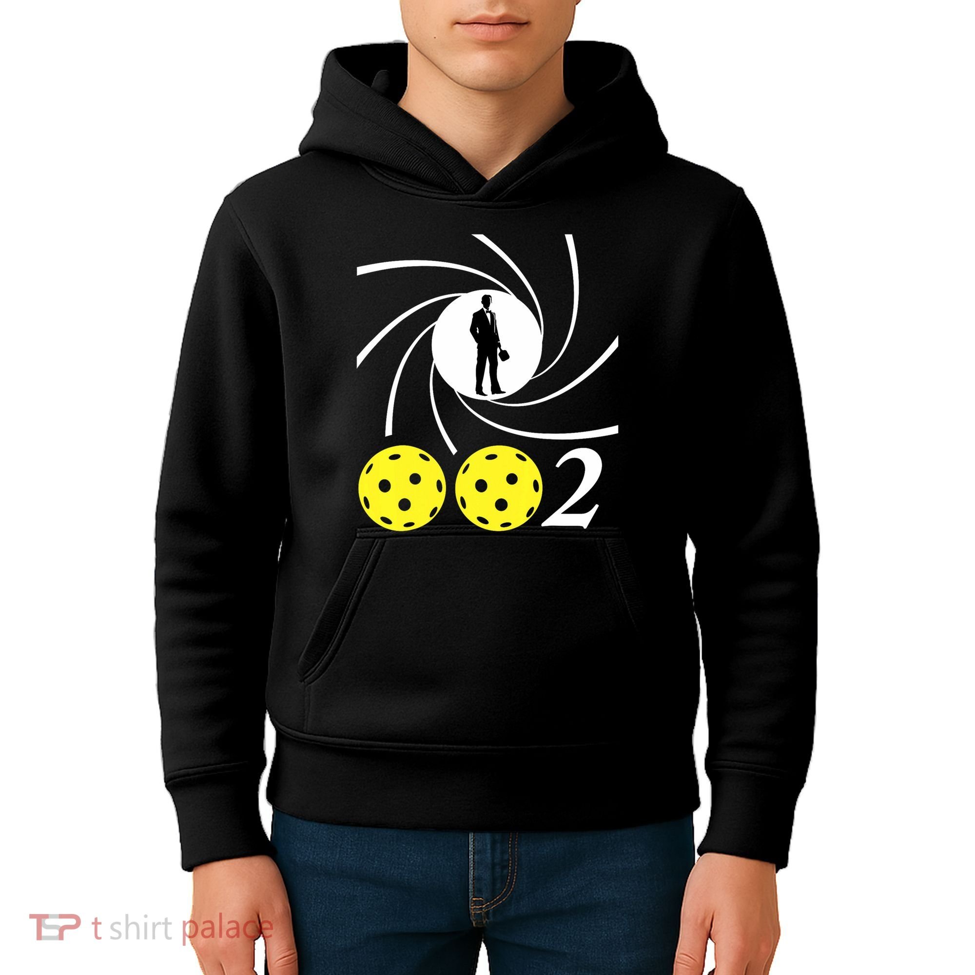 Pickleball 002 0 0 2 Spy Parody Funny Pickleball Kids Hoodie