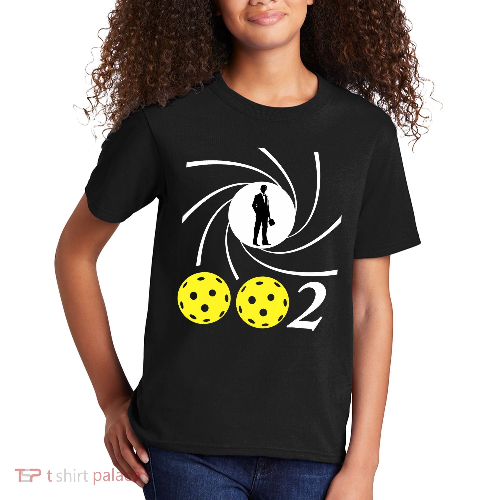 Pickleball 002 0 0 2 Spy Parody Funny Pickleball Kids T-Shirt