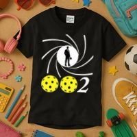 Pickleball 002 0 0 2 Spy Parody Funny Pickleball Kids T-Shirt thumb 3