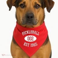 Pickleball 002 Est 1965 USA-Made Doggie Bandana thumb 1